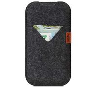 Pack & Smooch Case for iPhone 17 Pro Max | 16 Pro Max / 16 Plus | 15 Pro Max / 15 Plus | 14 Pro Max / 14 Plus | Case Shetland | 100% Merino Wool Felt | Handmade in Germany - Anthracite
