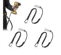 Pack Tool Lanyard with Spring Carabiner and Adjustable Loop,90-130cm Stretch Length Maximum Weight Limit 10KG 22.04lb,Tool Lanyard for Working at Height Fall Protection Scaffold Tools (3 Pack)