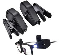 Pack Universal Flexible Super Bright Mini LED Clip-on Reading Light Adjustable for Safety Glasses Camping