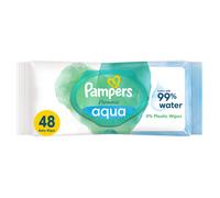 PACK x 10 Pampers Harmonie Aqua Baby Wipes 48 Plastic Free Sensitive Skin