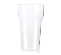 Pack X 100 ECON Rigid Reusable Stackable POLYSTYRENE Plastic Half Pint Glasses CE Marked to Rim