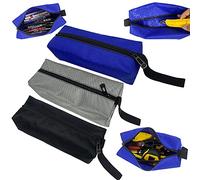 Pack Zipper Utility Waterproof Canvas Pouches/Screws Nails Tool Organizer/Nuts Empty Heavy Duty Multipurpose Bags/Bolts and Nuts