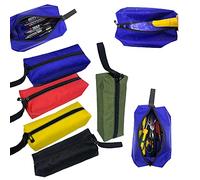 Pack Zipper Utility Waterproof Canvas Pouches/Screws Nails Tool Organizer/Nuts Empty Heavy Duty Multipurpose Bags/Bolts and Nuts