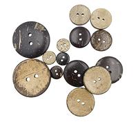 Pack100 1/2 inch Natural Coconut Shell Buttons,2 Hole Sewing Button Accessories Decorative Buttons ET2080