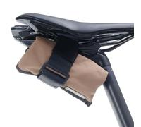 PACK2RIDE Blossom Bike Saddle Roll Bag - Water Resistant, Durable Cordura Fabric & Bicycle Tool Kit Holder - Under Seat Storage, Bike Pouch, Seat Roll for Road, Gravel Cycling (Tan)