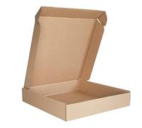 PACK4YA 220×213×40mm Small Parcel Postal Boxes Royal Mail PiP Corrugated Cardboard Boxes for Posting, Brown Square Mailing Postage Shipping Boxes for Small Business or Gift (10 Pieces)