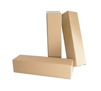 PACK4YA 420×100×100mm Long Corrugated Cardboard Boxes Royal Mail Small Parcel Postal Boxes for Posting Brown Mailing Postage Shipping Box for Small Business, Storing or Gift (10 Pieces)