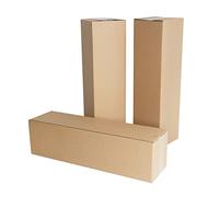 PACK4YA 480×130×130mm Long Corrugated Cardboard Boxes Royal Mail Medium Parcel Postal Box for Posting Brown Mailing Postage Shipping Box for Small Business, Storing or Gift (10 Pieces)
