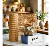 Pack8 Sustainable Honeycomb Paper Packaging Roll - 100m x 38cm (15"), Brown Paper Bubble Wrap for Cushioning, Packing & Moving Fragile Items | Expands 40-50%