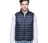 Packable Down Gilet Men Lightweight Ultra Light Down Vest Padded Body Warmer Mens Quilted Gilet Puffer Gilets Sleeveless Puffer Jacket Men Puffa Vest Navy 2XL