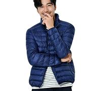 Packable Down Jacket Men Lightweight Mens Puffer Jacket with Hood Quilted Jacket Light Padded Jackets Mens Ultralight Down Coat Hooded Hoodless Waterproof Puffer Jackets Mens Down Parka Large Navy XL