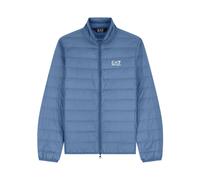 Packable Down Jacket with Front Zip - male - Emporio Armani EA7 - Down Jackets - Blue - L - Jackets L