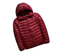 Packable Lightweight Down Hooded Jacket Men Man Down Coat Oversized Puffer Jacket Men With Hood Light Down Filled Jacket Men Puffa Padded Jacket Mens Quilted Coat Mens Puffy Bubble Jackets Winter