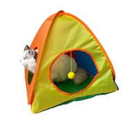Packable Pop Up Pet Tent, Kitten Exercise Shelter, Interactive Travel Pet Enclosure, Lightweight Foldable Design, Colorful Mesh Panels, 50x46cm, For Garden Lawn Living Room