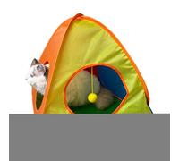 Packable Pop Up Pet Tent, Kitten Exercise Tent, Portable Cat Shelter 50x46cm/19.69x18.11 Inches Breathable Mesh Panels/Multi-Purpose Use For Living Room Lawn Garden Yard
