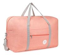 Packable Travel Duffel Bag Holdall Tote Carry on Luggage Weekender Overnight Sport Duffle for Kids Girls Women 40L (Orange)