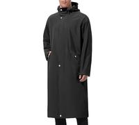 Packable Waterproof Jacket Mens Long Raincoats for Men Pack Away Hooded Rain Jackets Baggy Water Resistant Windbreaker Windproof Showerproof Coat with Hood Fishing Clothes Tall