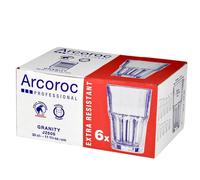 Package 6 Glasses Glass Tempered Granity CL 35 Clear Arc