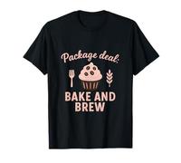 Package Deal Bake and Brew Coffee Bean Cupcake Graphic T-Shirt
