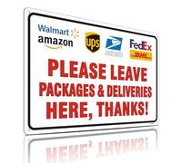 Package Delivery Sign for Outdoor Use 8x 12 Inch,Please Leave Packages & Deliveries Here