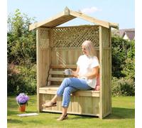 Package - Dorset Arbour And Green Seat Pad By Zest Outdoor Living