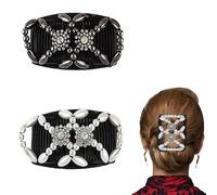 PACKAGE INCLUDES: You will receive two elasticated bead hair clips, one black and one white, excellent hair clips that are great for your own use or to give to others.