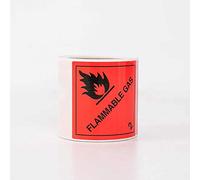 Package Label Class 2.1 Flammable Gas - Roll of 250 Labels - 100mm
