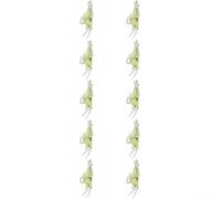 Package of 10 Soft Shrimp Fishing Lures Made with Silicone and Stainless Steel Hooks for Fishing Techniques (A)