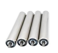 Package of 4 Conveyor Rollers Stainless Steel Replacement Parts for Chain Assembly Non Powered Transporter Rollers Support for Industrial Use