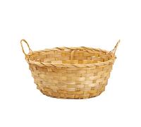 Package of 5 Bamboo Wicker Hampers With Handles Gift Hampers Retail Display Tray Bread Basket (Honey)