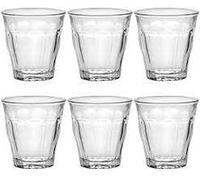 Duralex Picardie Glass Espresso Cups Shot Glasses Set Clear 90ml x6