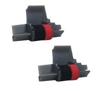 "Package of Two" Casio HR-100TM and HR-150TM Calculator Ink Roller, Black and Red, Compatible