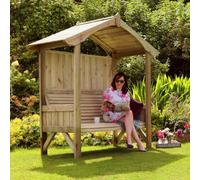Package: Tenby Garden Arbour & Green Seat Pad By Zest Outdoor Living