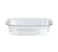 Packaging cup, PS square 125 ml, 2.7 cm x 8.2 cm x 10.8 cm, clear, quantity: 2000 pieces