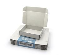 PACKAGING HERO Premium Cardboard Postal Boxes, 20 x 15 x 5 cm (approx. 7.9 x 5.9 x 2 inches), White Gift Boxes for Packaging, Shipping Box Mailers, Pack of 10.