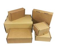 Packaging Now Postal Boxes, 240 x 240 x 40mm, Pack of 100, Brown Corrugated Cardboard Shipping Boxes