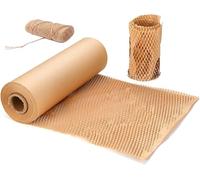 Packaging Paper Honeycomb Cushioning Wrap Roll Perforated-Packing，Cushioning Kraft Paper for Packing/Storing Delicate Items, Easy to Dispense Roll, Alternative to Plastic Cushioning Wrap (30cm*50m)