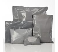 Packaging Products Online - 100 x Grey Plastic Mailing Postage Bags - 250mm x 350mm (10" x 14") - Strong Self Adhesive Seal