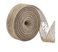Packaging Ribbon 10Meter/Roll 6mm-50mm Natural Vintage Jute Burlap Ribbon for Weddings Belt Strap Floristry Decoration DIY Packing(G 2.5CM)