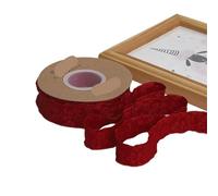 Packaging Ribbon 20 Yards 2.5/4cm Camellia Relief Flower Wave Ribbon for Wrapping Bouquets Bow Hair Ornaments DIY Crafts Wedding Decoration(Red,Wide-2.5cm)
