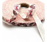 Packaging Ribbon 20yds 15mm Butterfly/Flower Ribbon Handmade Design Printed Ribbons for Wedding Decoration DIY Sewing Fabric(40)
