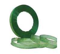 Packaging Ribbon 2pc 25Yards/Roll 10mm Gold/Silver Metallic Glitter Ribbon DIY Craft Sewing Packing Wedding Party Year Decor Tape(19 Green)