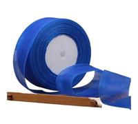 Packaging Ribbon 3pc 12mm 15mm 20mm 25mm 40mm 50mm White Organza Ribbon DIY Crafts Supplies Wedding Party Decoration Wrapping 50yards/Roll(A,15mm Organza)