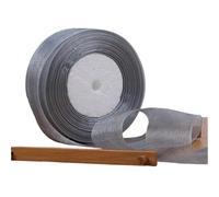Packaging Ribbon 3pc 12mm 15mm 20mm 25mm 40mm 50mm White Organza Ribbon DIY Crafts Supplies Wedding Party Decoration Wrapping 50yards/Roll(Silver,40mm Organza)