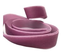 Packaging Ribbon 6mm/9mm/15mm Red Purple Single Face Velvet Ribbon for Handmade Bouquet Wrapping Supplies Home Party Decoration(Purple v041,25mm X 10yards)