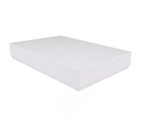 Packaging World A4 Eco-friendly Luxury Rigid Presentation Gift Box, 315 x 220 x 53mm, White | Deep Gift Box Suitable For Clothes, Books, Stationery & More | 2-Piece Design, Recyclable, Kraft Paper