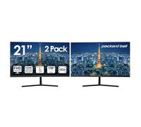 Packard Bell 21 Inch Monitor FHD 1920 x 1080 for Computer, 75 Hz, 5 Milliseconds, Dual Monitor, Ultrawide Monitor, VESA Mount, Tilt, VGA and HDMI Monitor, Basic & Gaming Monitor - 2 Pack