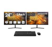 Packard Bell 24 Inch Fhd 1920X1080 Computer Monitor. 75 Hertz 5 Ms Dual Monitor Wireless Keyboard And Mouse Wireless Monitor Vesa Vga And Hdmi Basic Monitor And Gaming Monitor Pack