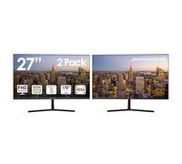 Packard Bell AirFrame 27 Inch Ultra Slim Bezel Desktop Monitor, FHD IPS LED 1920 x 1080p, 75 Hertz, 5 Milliseconds, VESA Mounting, Tilt Adjustment, HDMI and VGA for Home and Office Use, 2 Pack