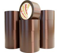 Packatape Brown Packaging Tape, Heavy Duty Packing Tape For Industrial And Warehouse Use, 12 Rolls 48mm X 66m